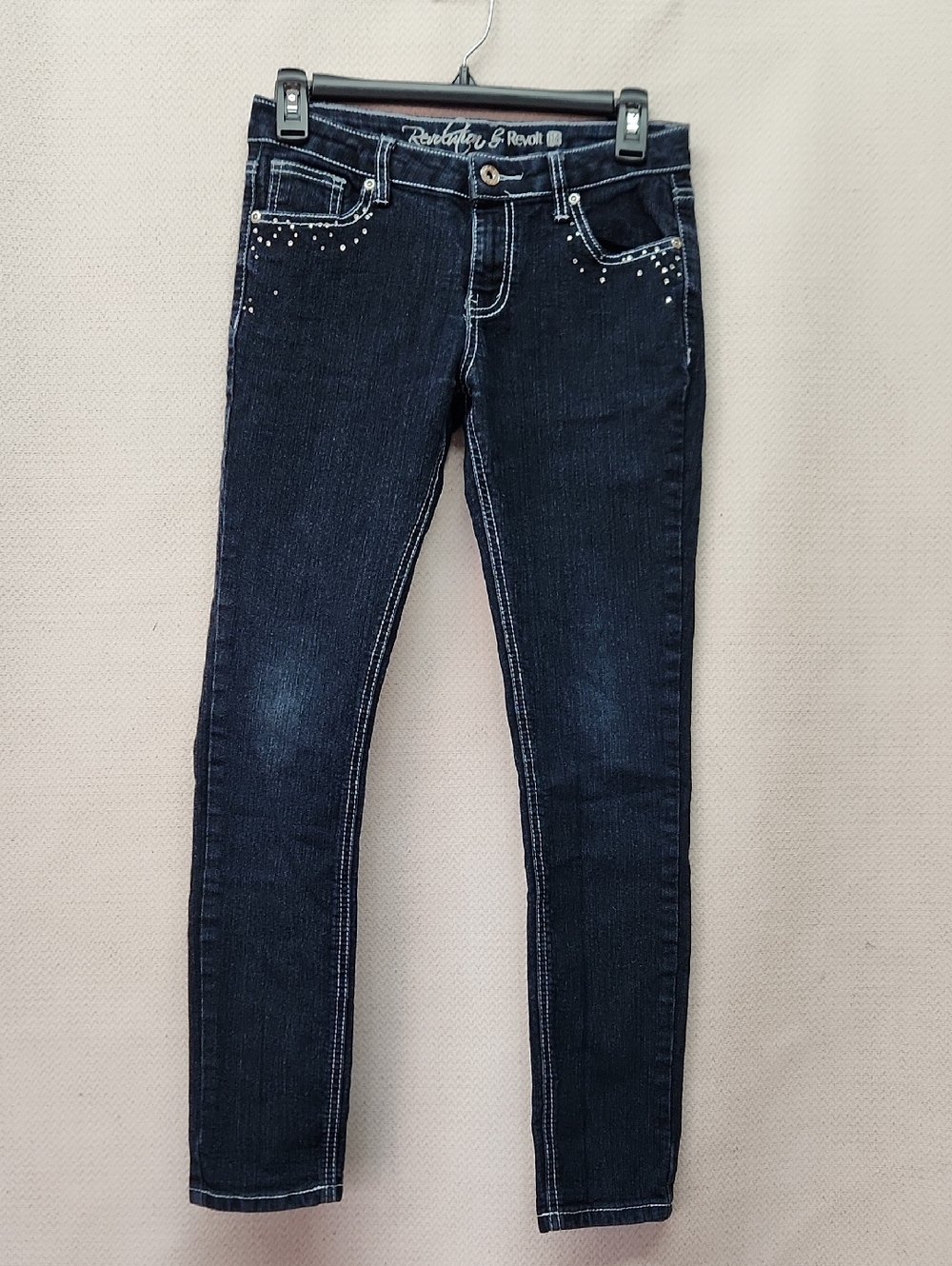 Revolution Dark Blue Kids Jeans with Stud Accents